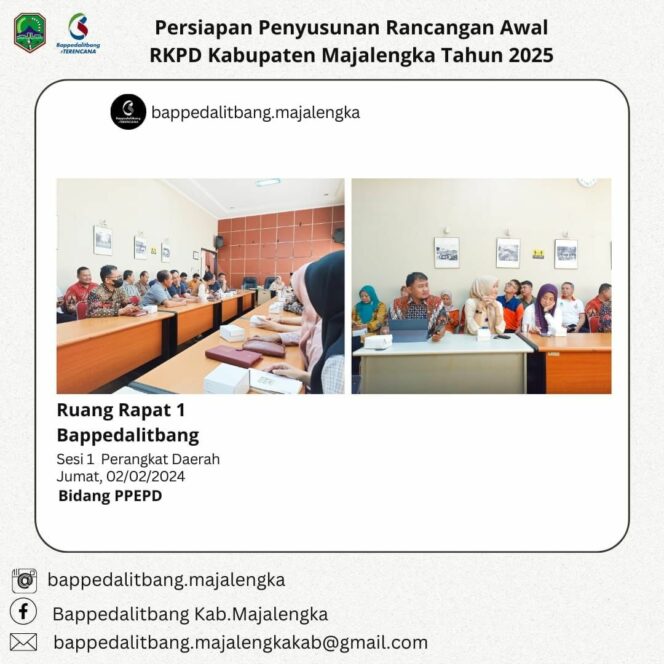 
 Rapat Persiapan Penyusunan Rancangan Awal RKPD Kabupaten Majalengka Tahun 2025